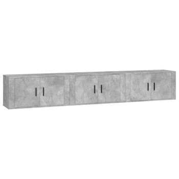 Muebles Para Tv De Pared 3 Unidades Gris Hormigón 80x34,5x40 Cm