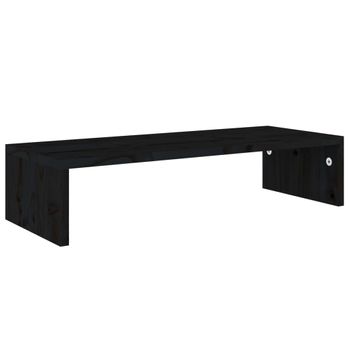 Soporte Para Pantalla Madera Contrachapada Negro 60x23,5x12 Cm