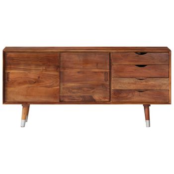 Mueble Para Tv Madera Maciza De Acacia 118x30x55 Cm