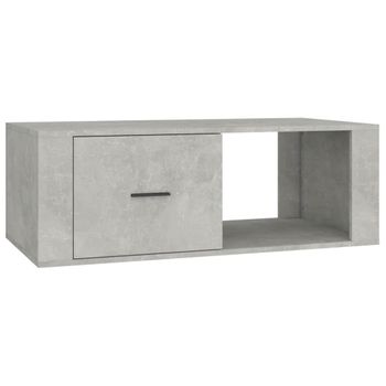 Mesa De Centro Madera Contrachapada Gris Hormigón 100x50,5x35cm