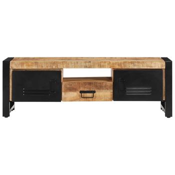 Mueble De Tv Madera Maciza De Mango 120x30x40 Cm