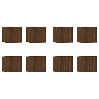 Muebles Para Tv De Pared 8 Unidades Roble Marrón 30,5x30x30 Cm