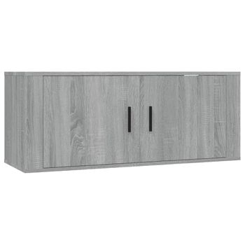 Mueble Para Tv De Pared Gris Sonoma 100x34,5x40 Cm