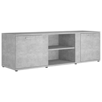 Mueble De Tv Madera Contrachapada Gris Hormigón 120x34x37 Cm