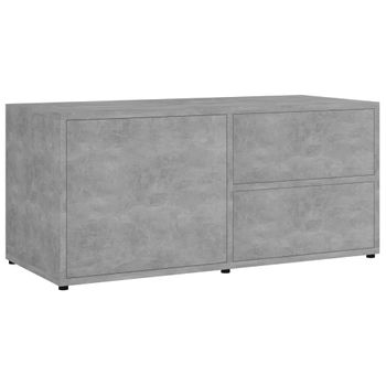 Mueble Para Tv Madera Contrachapada Gris Hormigón 80x34x36 Cm