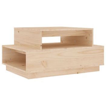 Mesa De Centro De Madera Maciza De Pino 80x55x40,5 Cm