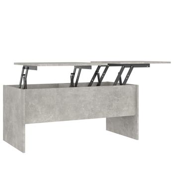 Mesa De Centro Contrachapada Gris Hormigón 102x50,5x46,5 Cm