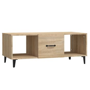 Mesa De Centro Madera Contrachapada Roble Sonoma 102x50x40 Cm