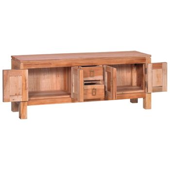 Mueble Para La Tv Madera Maciza De Caoba 110x30x45 Cm