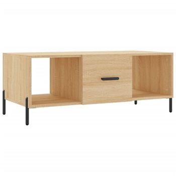 Mesa De Centro Madera Contrachapada Roble Sonoma 102x50x40 Cm