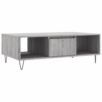 Mesa De Centro Madera De Ingeniería Gris Sonoma 104x60x35 Cm