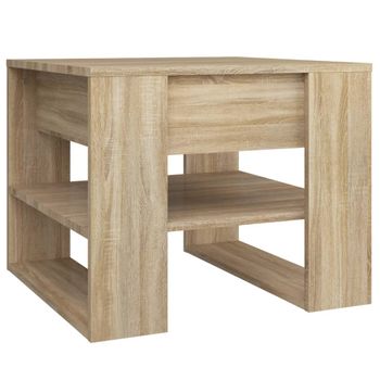 Mesa De Centro Madera Contrachapada Roble Sonoma 55,5x55x45 Cm