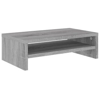 Soporte De Monitor Madera Contrachapada Gris Sonoma 42x24x13 Cm