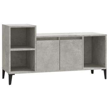 Mueble Para Tv Madera Contrachapada Gris Hormigón 100x35x55 Cm