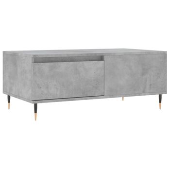 Mesa De Centro Madera Contrachapada Gris Hormigón 90x50x36,5 Cm