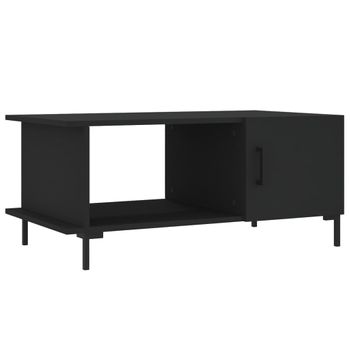 Mesa De Centro Madera Contrachapada Negro 90x50x40 Cm