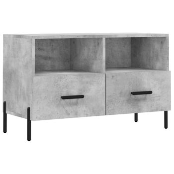 Mueble Para Tv Madera Contrachapada Gris Hormigón 80x36x50 Cm