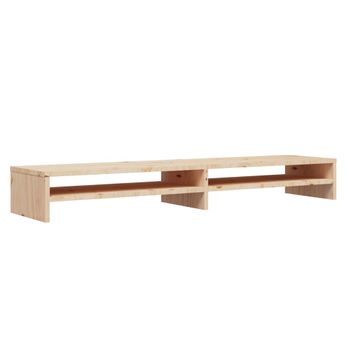 Soporte De Monitor Madera Maciza De Pino 100x24x13 Cm