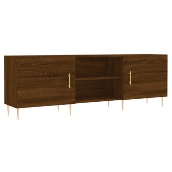 Mueble De Tv Madera De Ingeniería Roble Marrón 150x30x50 Cm