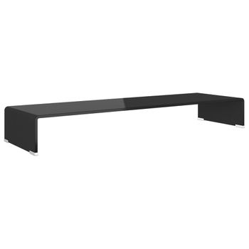 Soporte Para Tv/elevador Monitor Cristal Negro 100x30x13 Cm