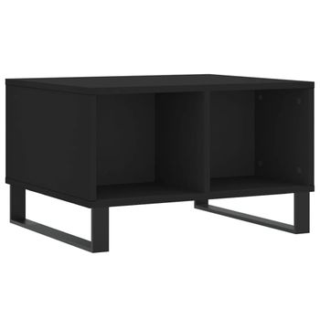 Mesa De Centro Madera Contrachapada Negro 60x50x36,5 Cm