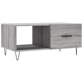 Mesa De Centro Madera Contrachapada Gris Sonoma 90x50x40 Cm