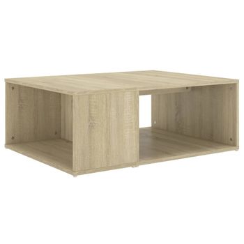 Mesa De Centro Madera Contrachapada Roble Sonoma 90x67x33 Cm