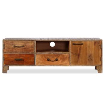 Mueble Para Tv De Madera Maciza Vintage 118x30x40 Cm