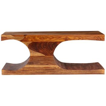 Mesa De Centro De Madera Maciza Sheesham 90x50x35 Cm