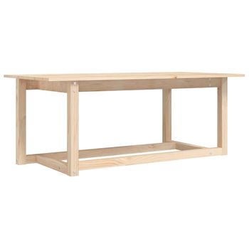 Mesa De Centro De Madera Maciza De Pino 110x55x45 Cm