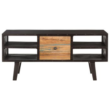 Mesa De Centro De Madera Maciza Reciclada 100x50x45 Cm