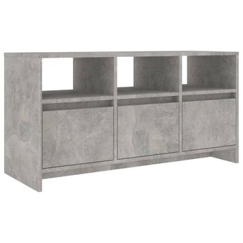 Mueble De Tv Madera Contrachapada Gris Hormigón 102x37,5x52,5cm