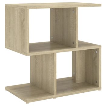 Mesita De Noche Madera Contrachapada Roble Sonoma 50x30x51,5cm