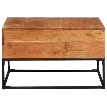 Mesa De Centro Madera De Acacia Maciza 68x68x41 Cm