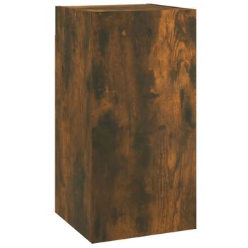 Mueble Para Tv Madera Contrachapada Roble Ahumado 30,5x30x60 Cm