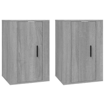 Muebles Para Tv De Pared 2 Unidades Gris Sonoma 40x34,5x60 Cm