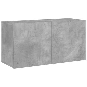 Mueble Para Tv De Pared Gris Hormigón 80x30x41 Cm