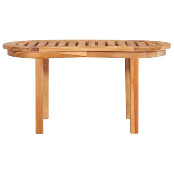 Mesa De Centro De Madera Maciza De Teca 90x50x45 Cm