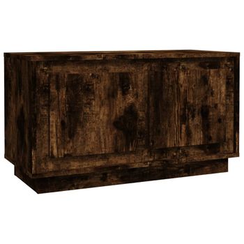 Mueble Para Tv Madera Contrachapada Roble Ahumado 80x35x45 Cm