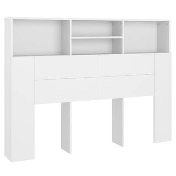 Mueble Cabecero Blanco 140x19x103,5 Cm