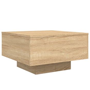 Mesa De Centro Madera De Ingeniería Roble Sonoma 55x55x31 Cm