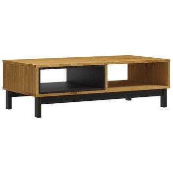 Mesa De Centro Flam Madera Maciza De Pino 100x50x32,5 Cm