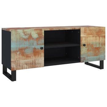 Mueble De Tv Madera Maciza Reciclada 105x33x46 Cm