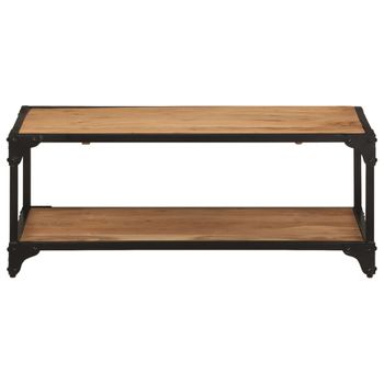 Mesa De Centro De Madera Maciza Acacia 90x45x35 Cm