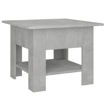 Mesa De Centro Madera Contrachapada Gris Hormigón 55x55x42 Cm