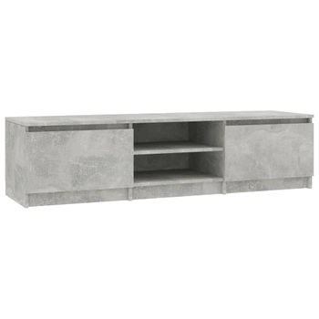 Mueble De Tv Madera Contrachapada Gris Hormigón 140x40x35,5 Cm