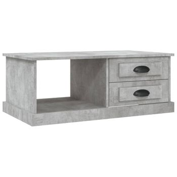 Mesa De Centro Madera Contrachapada Gris Hormigón 90x50x35 Cm