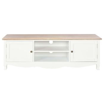 Mueble Para Tv De Madera Blanco 120x30x40 Cm