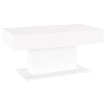 Mesa De Centro Madera Contrachapada Blanco 96x50x45 Cm