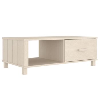 Mesa De Centro Hamar Madera Maciza Pino Marrón Miel 100x55x35cm